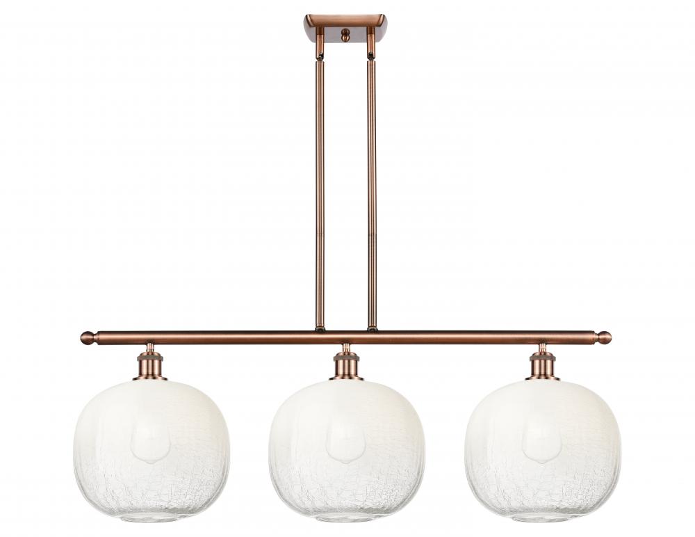 Brookhaven Sphere - 3 Light - 37 inch - Antique Copper - Stem Hung - Island Light