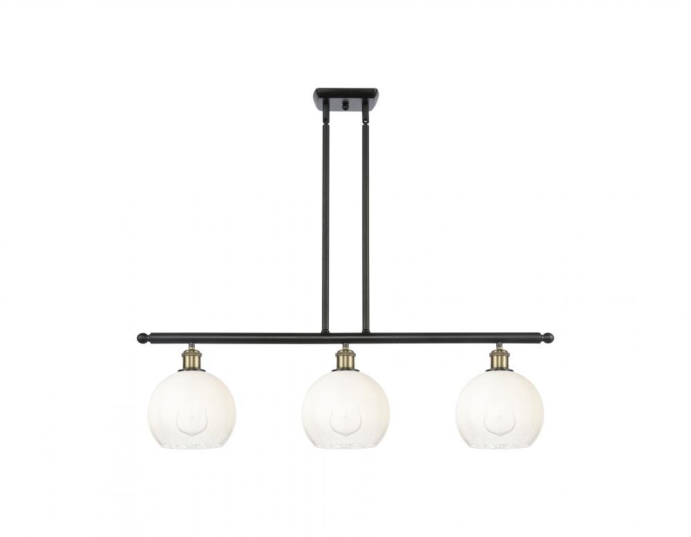 Brookhaven Globe - 3 Light - 36 inch - Black Antique Brass - Stem Hung - Island Light