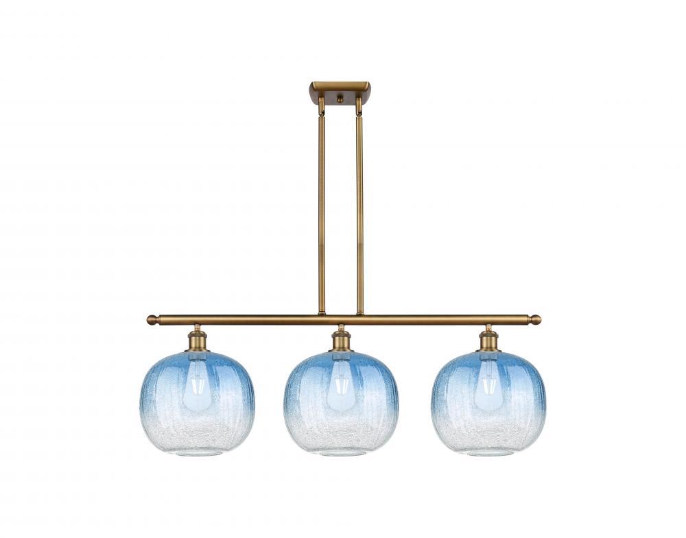 Brookhaven Sphere - 3 Light - 37 inch - Brushed Brass - Stem Hung - Island Light