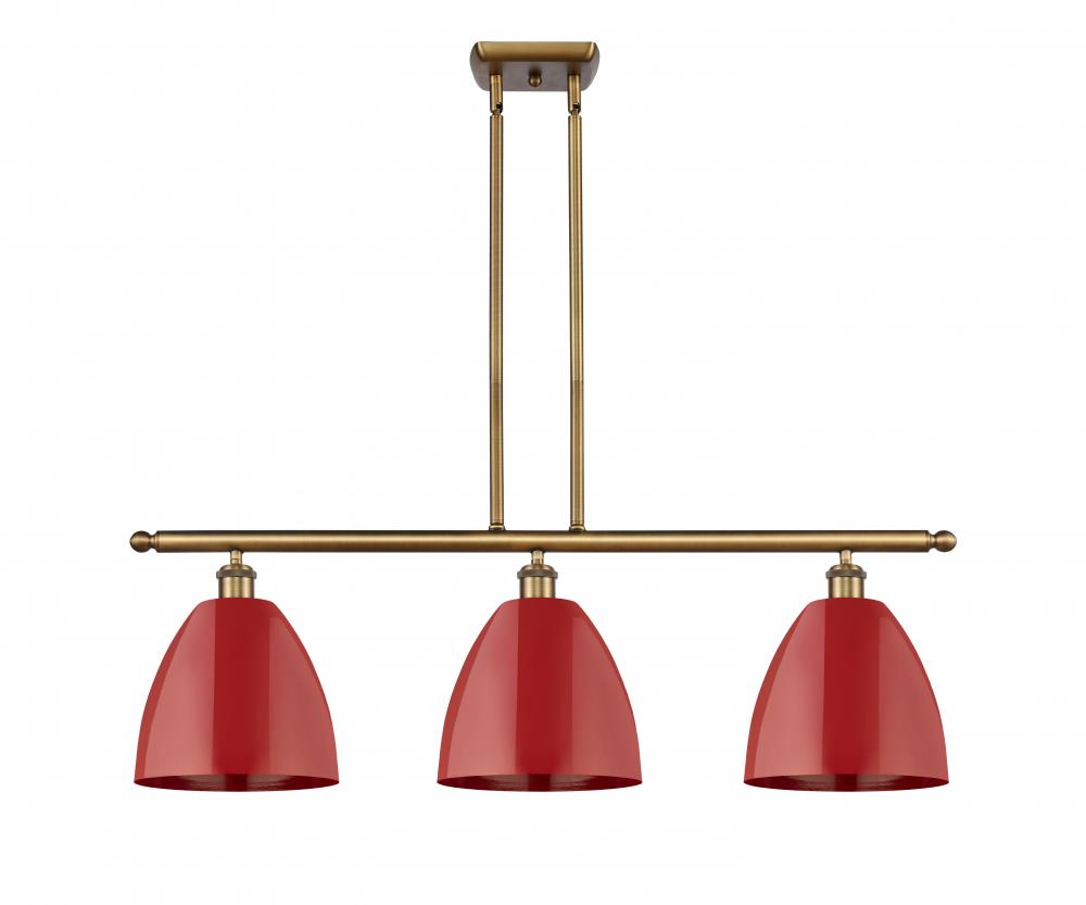 Plymouth - 3 Light - 36 inch - Brushed Brass - Cord hung - Island Light