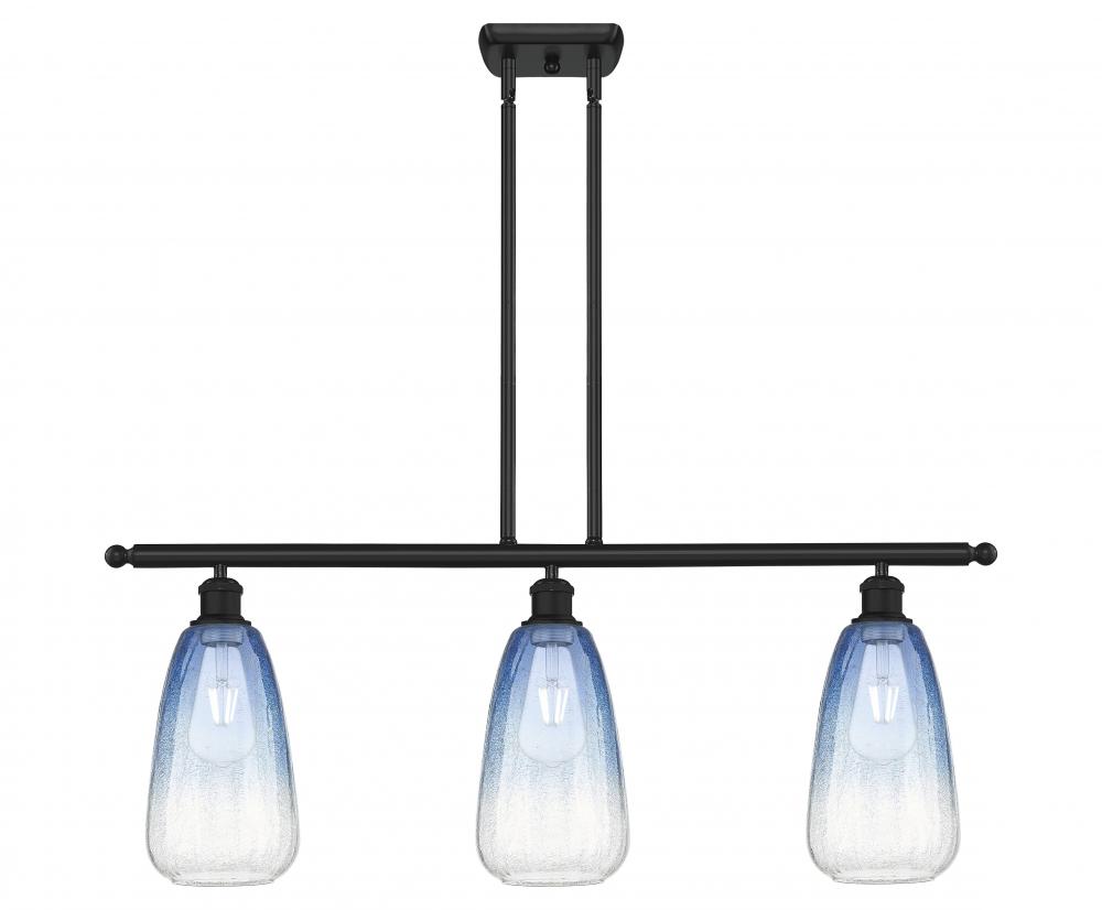 Brookhaven Almond - 3 Light - 36 inch - Matte Black - Stem Hung - Island Light