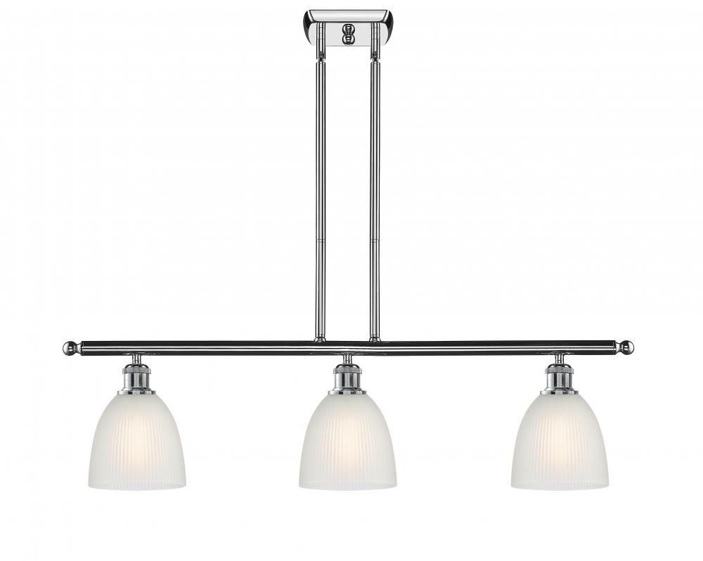 Castile - 3 Light - 36 inch - Polished Chrome - Stem hung - Island Light