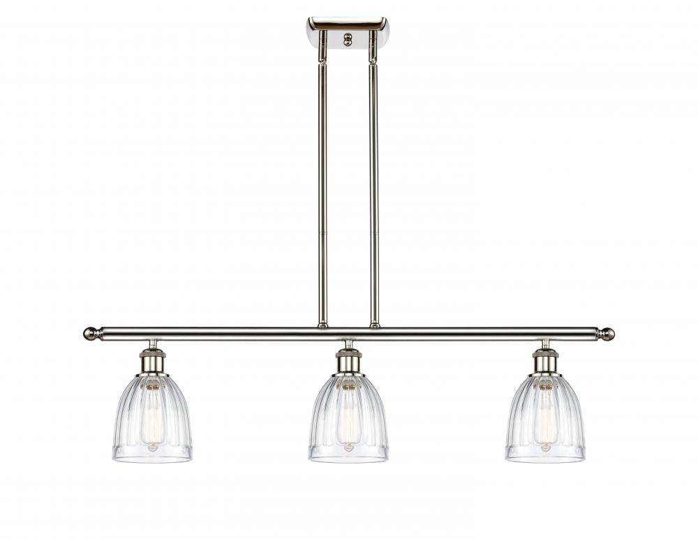 Brookfield - 3 Light - 36 inch - Polished Nickel - Stem hung - Island Light
