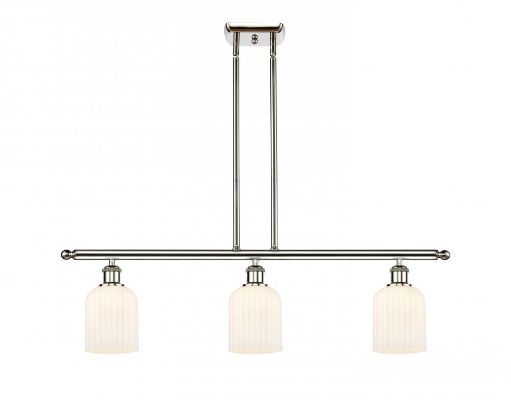 Bridal Veil - 3 Light - 36 inch - Polished Nickel - Stem hung - Island Light