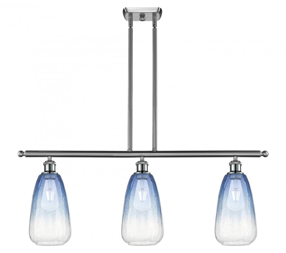 Brookhaven Almond - 3 Light - 36 inch - Brushed Satin Nickel - Stem Hung - Island Light