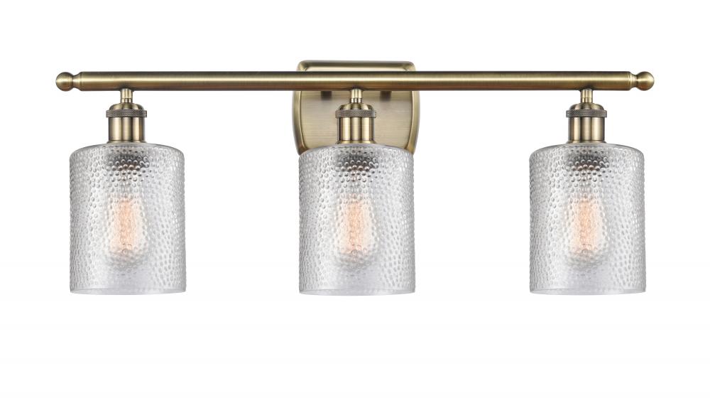 Cobbleskill - 3 Light - 25 inch - Antique Brass - Bath Vanity Light