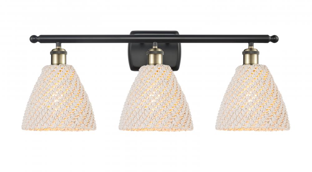 Bristol Natural - 3 Light - 28 inch - Black Antique Brass - Bath Vanity Light