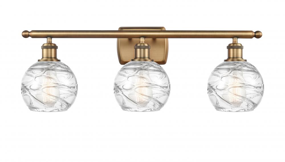 Athens Deco Swirl - 3 Light - 26 inch - Brushed Brass - Bath Vanity Light