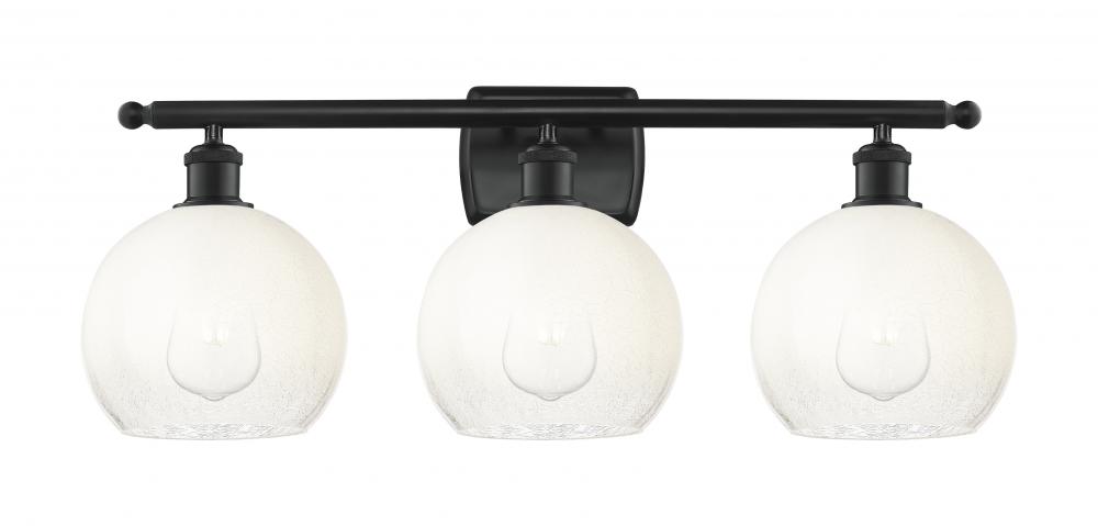 Brookhaven Globe - 3 Light - 28 inch - Matte Black - Bath Vanity Light