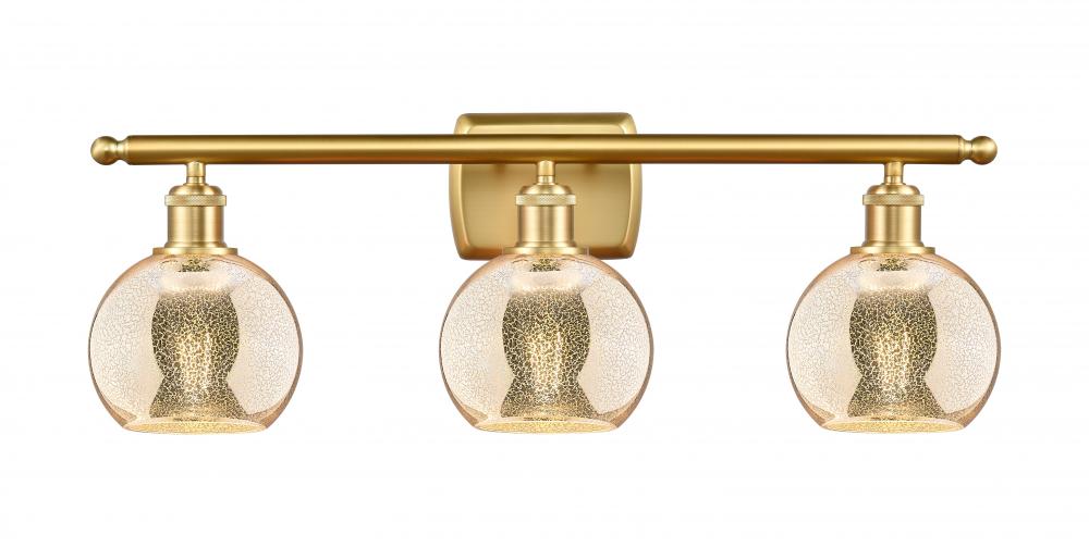 Athens - 3 Light - 26 inch - Satin Gold - Bath Vanity Light