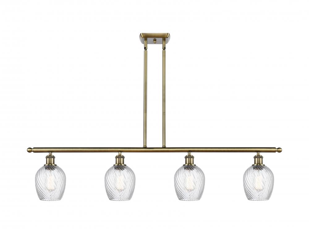Salina - 4 Light - 48 inch - Antique Brass - Stem hung - Island Light