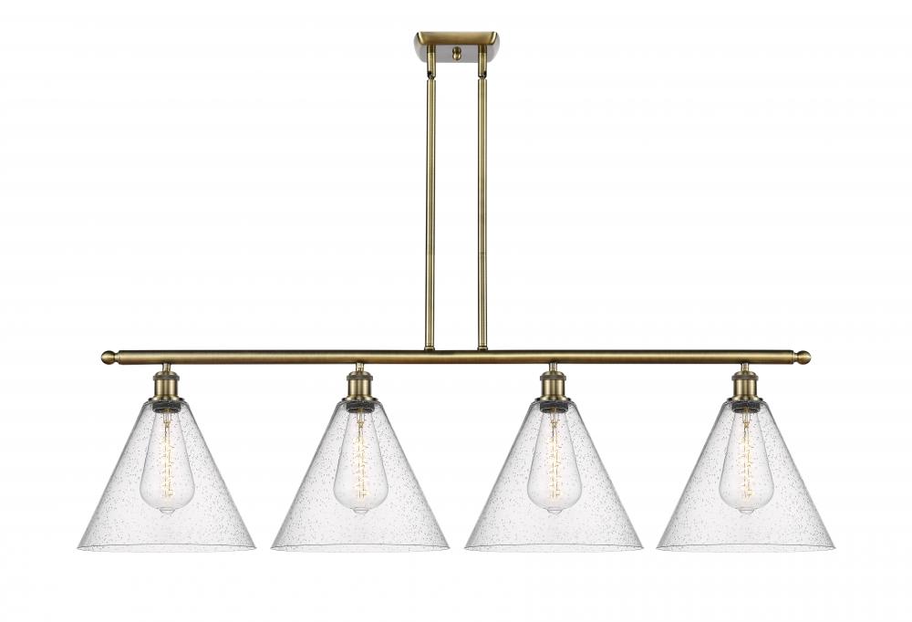 Berkshire - 4 Light - 50 inch - Antique Brass - Stem hung - Island Light
