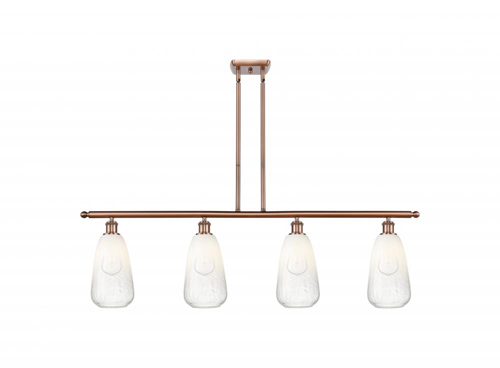 Brookhaven Almond - 4 Light - 48 inch - Antique Copper - Stem Hung - Island Light