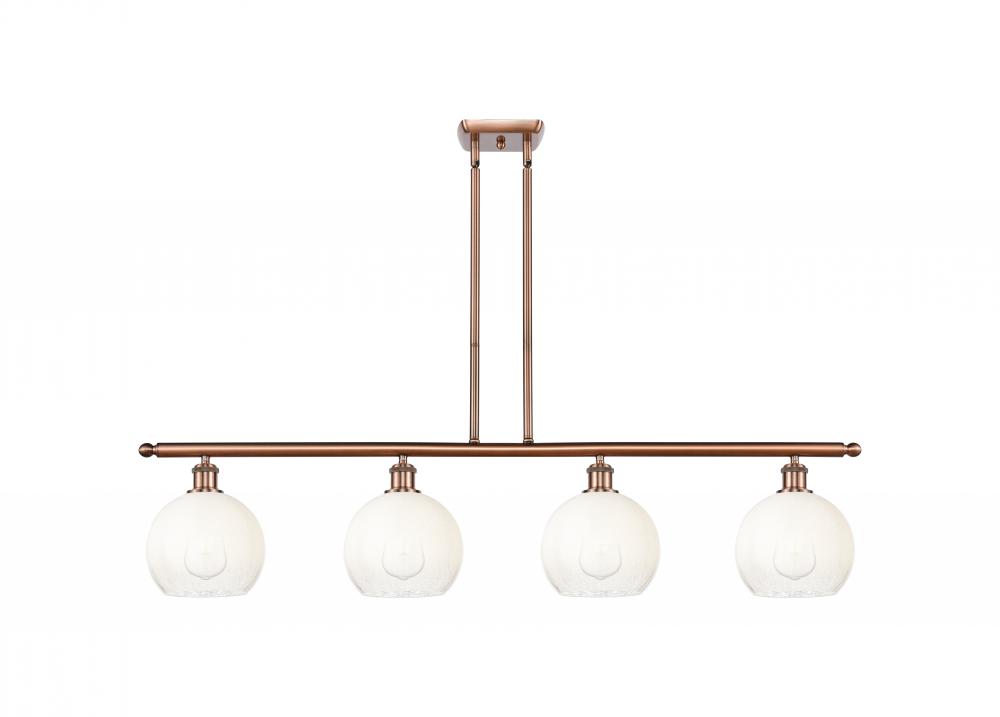 Brookhaven Globe - 4 Light - 48 inch - Antique Copper - Stem Hung - Island Light