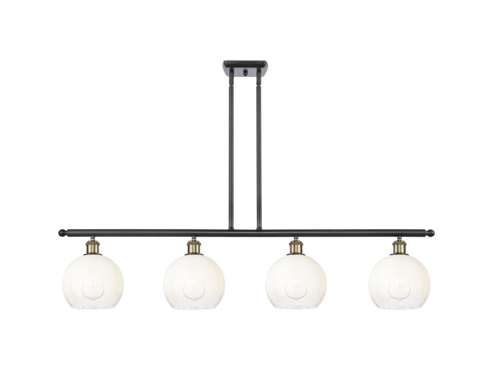 Brookhaven Globe - 4 Light - 48 inch - Black Antique Brass - Stem Hung - Island Light