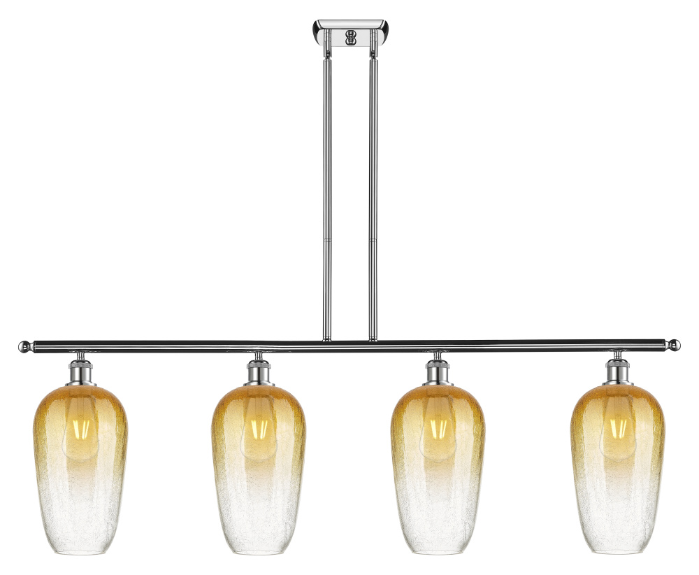 Brookhaven Flute - 4 Light - 48 inch - Polished Chrome - Stem Hung - Island Light