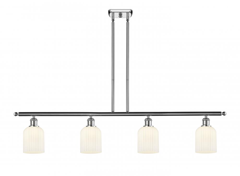 Bridal Veil - 4 Light - 48 inch - Polished Chrome - Stem hung - Island Light