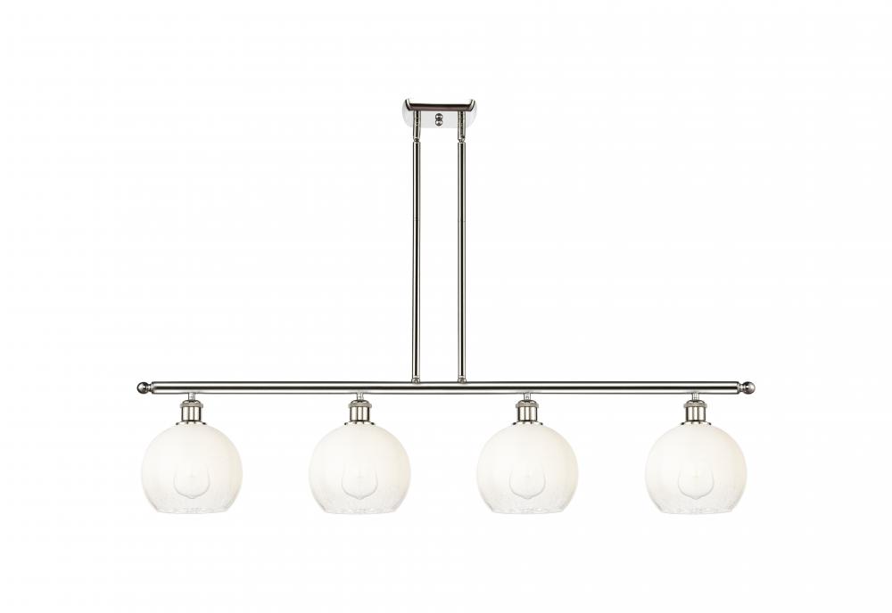 Brookhaven Globe - 4 Light - 48 inch - Polished Nickel - Stem Hung - Island Light