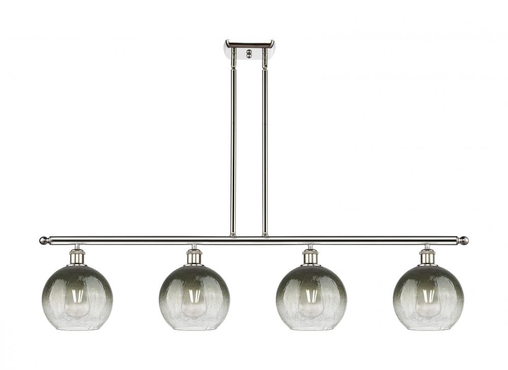 Brookhaven Globe - 4 Light - 48 inch - Polished Nickel - Stem Hung - Island Light