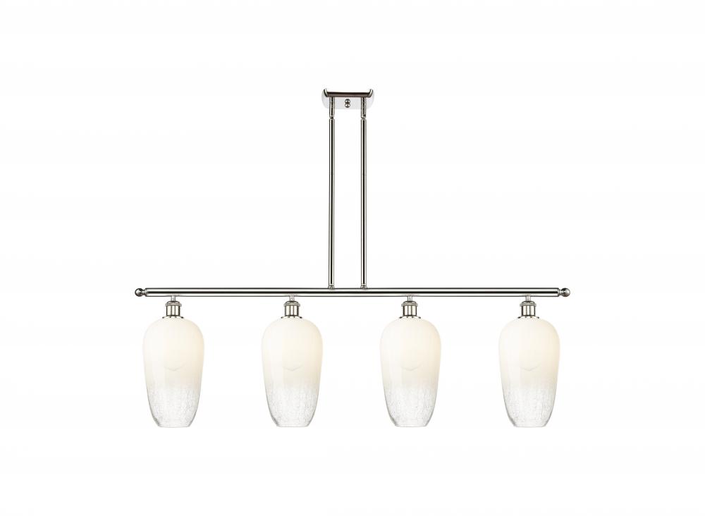 Brookhaven Flute - 4 Light - 48 inch - Polished Nickel - Stem Hung - Island Light