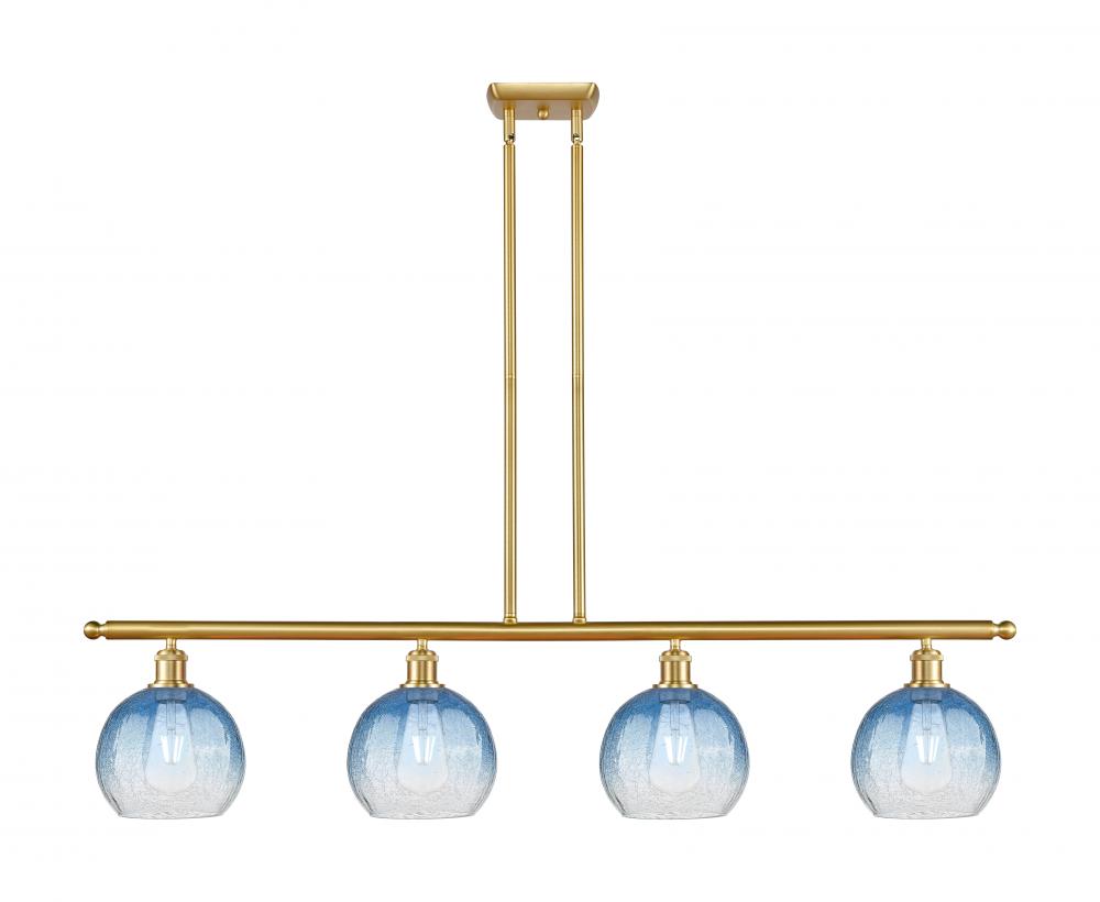 Brookhaven Globe - 4 Light - 48 inch - Satin Gold - Stem Hung - Island Light