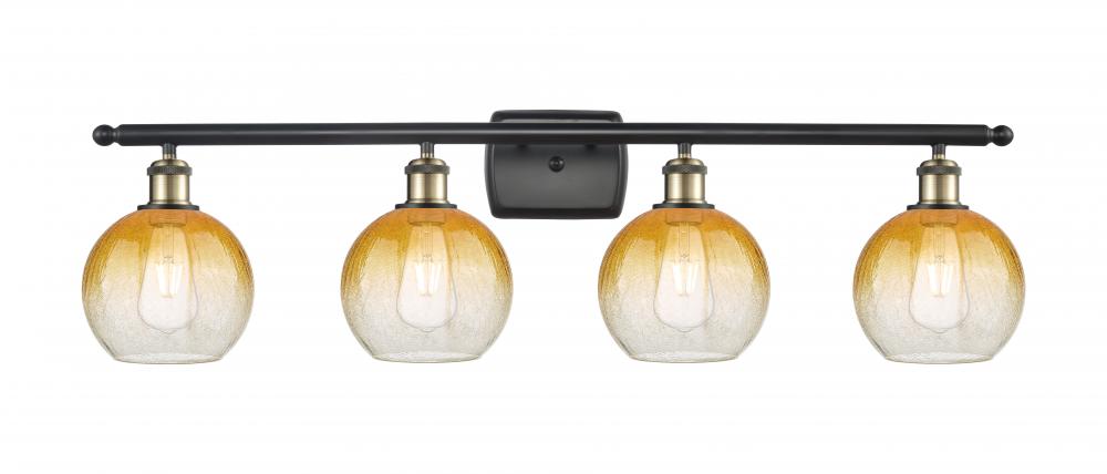 Brookhaven Globe - 4 Light - 38 inch - Black Antique Brass - Bath Vanity Light