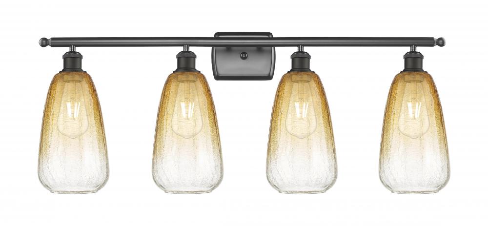 Brookhaven Almond - 4 Light - 36 inch - Oil Rubbed Bronze - Bath Vanity Light