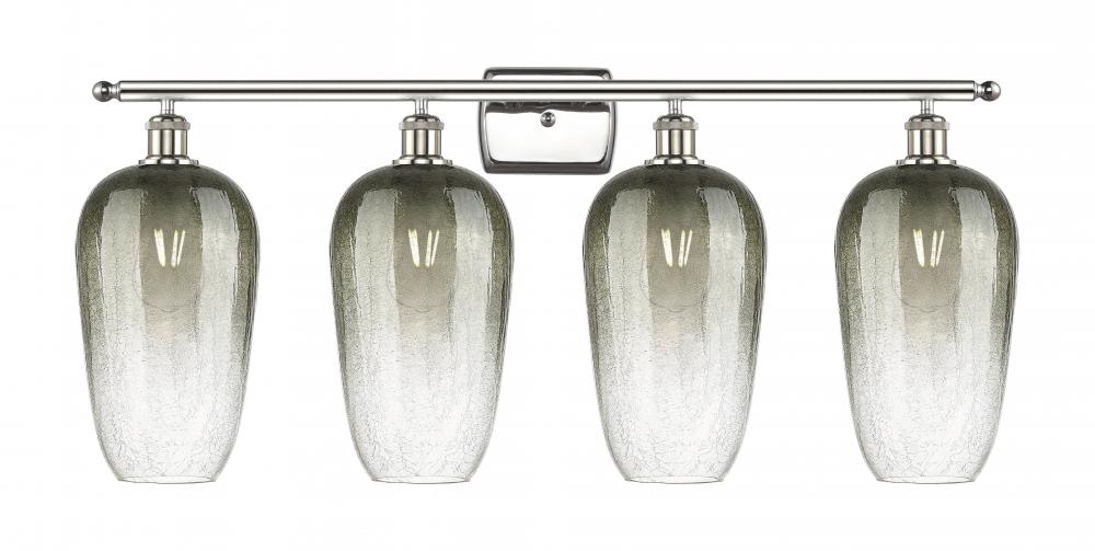 Brookhaven Flute - 4 Light - 37 inch - Polished Nickel - Bath Vanity Light