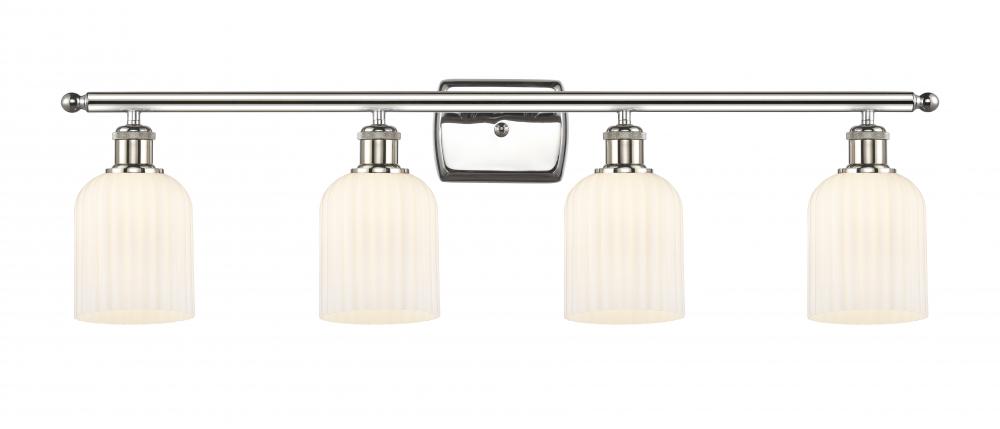 Bridal Veil - 4 Light - 35 inch - Polished Nickel - Bath Vanity Light