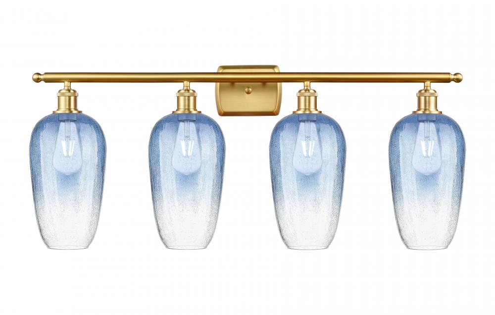 Brookhaven Flute - 4 Light - 37 inch - Satin Gold - Bath Vanity Light