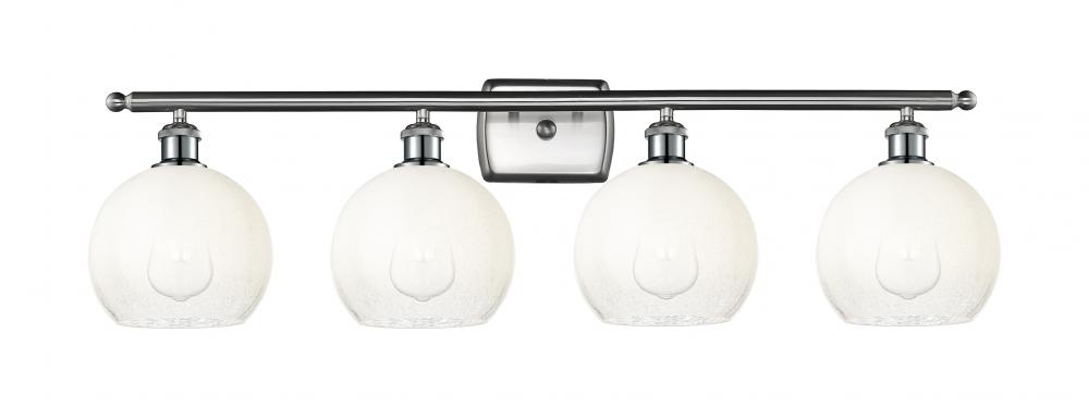 Brookhaven Globe - 4 Light - 38 inch - Brushed Satin Nickel - Bath Vanity Light