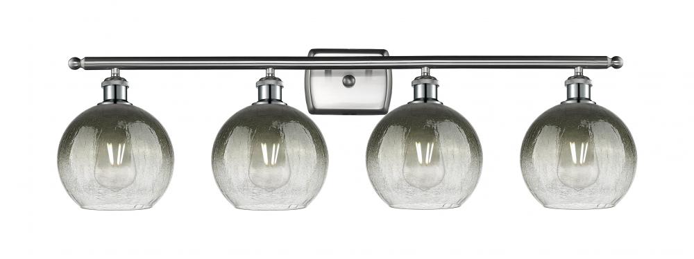 Brookhaven Globe - 4 Light - 38 inch - Brushed Satin Nickel - Bath Vanity Light