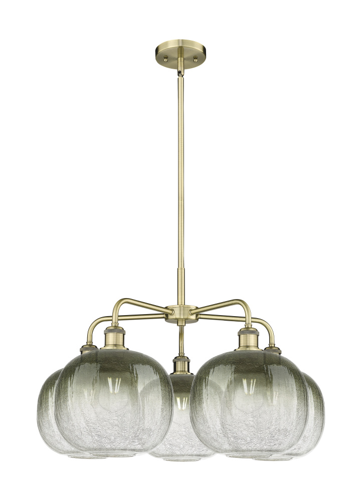 Brookhaven Sphere - 5 Light - 29 inch - Antique Brass - Stem hung - Chandelier