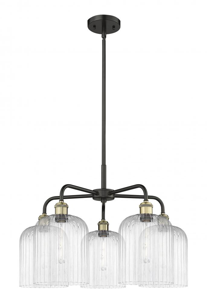 Bridal Veil - 5 Light - 23 inch - Black Antique Brass - Chandelier