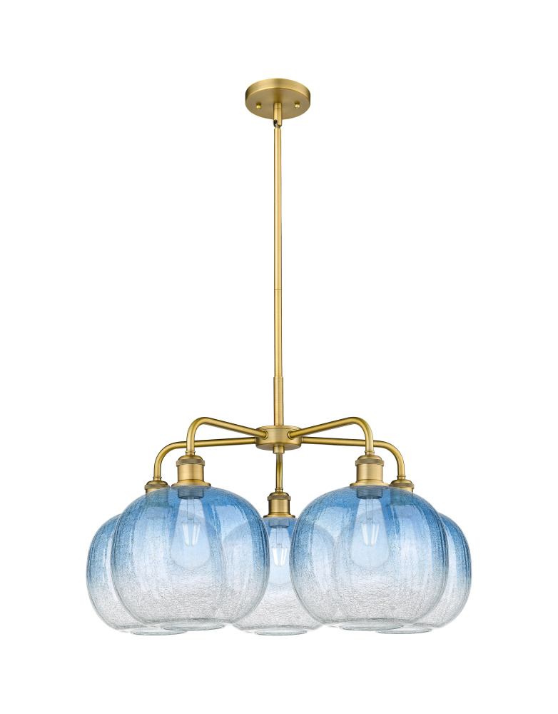 Brookhaven Sphere - 5 Light - 29 inch - Brushed Brass - Stem hung - Chandelier
