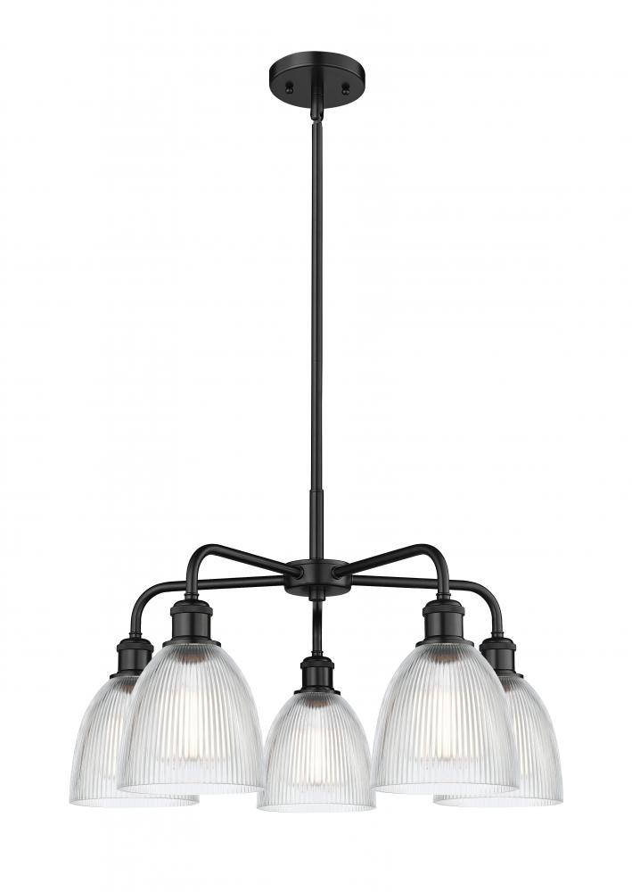 Castile - 5 Light - 24 inch - Matte Black - Chandelier
