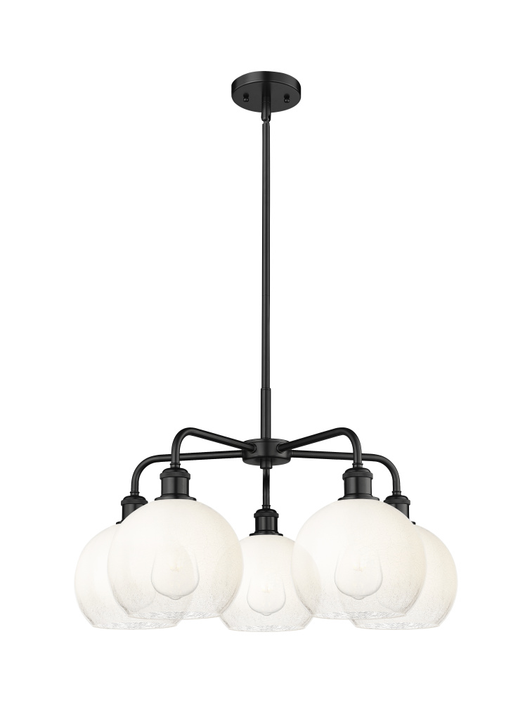 Brookhaven Globe - 5 Light - 26 inch - Matte Black - Stem hung - Chandelier