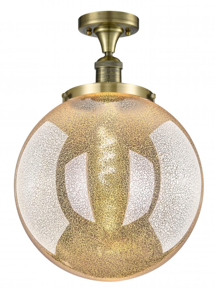 Beacon - 1 Light - 14 inch - Antique Brass - Semi-Flush Mount