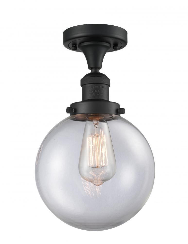 Beacon - 1 Light - 8 inch - Matte Black - Semi-Flush Mount