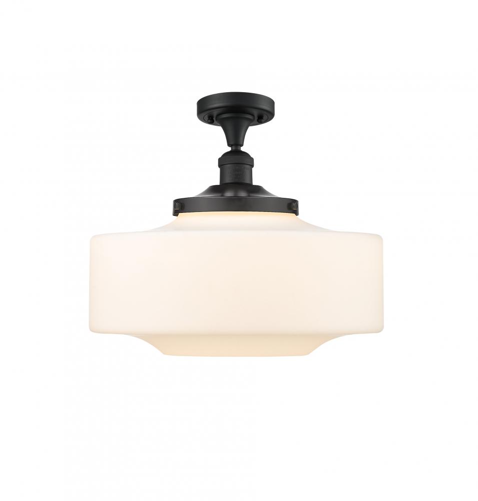 Bridgeton - 1 Light - 16 inch - Matte Black - Semi-Flush Mount