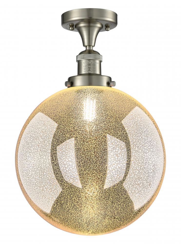 Beacon - 1 Light - 12 inch - Brushed Satin Nickel - Semi-Flush Mount