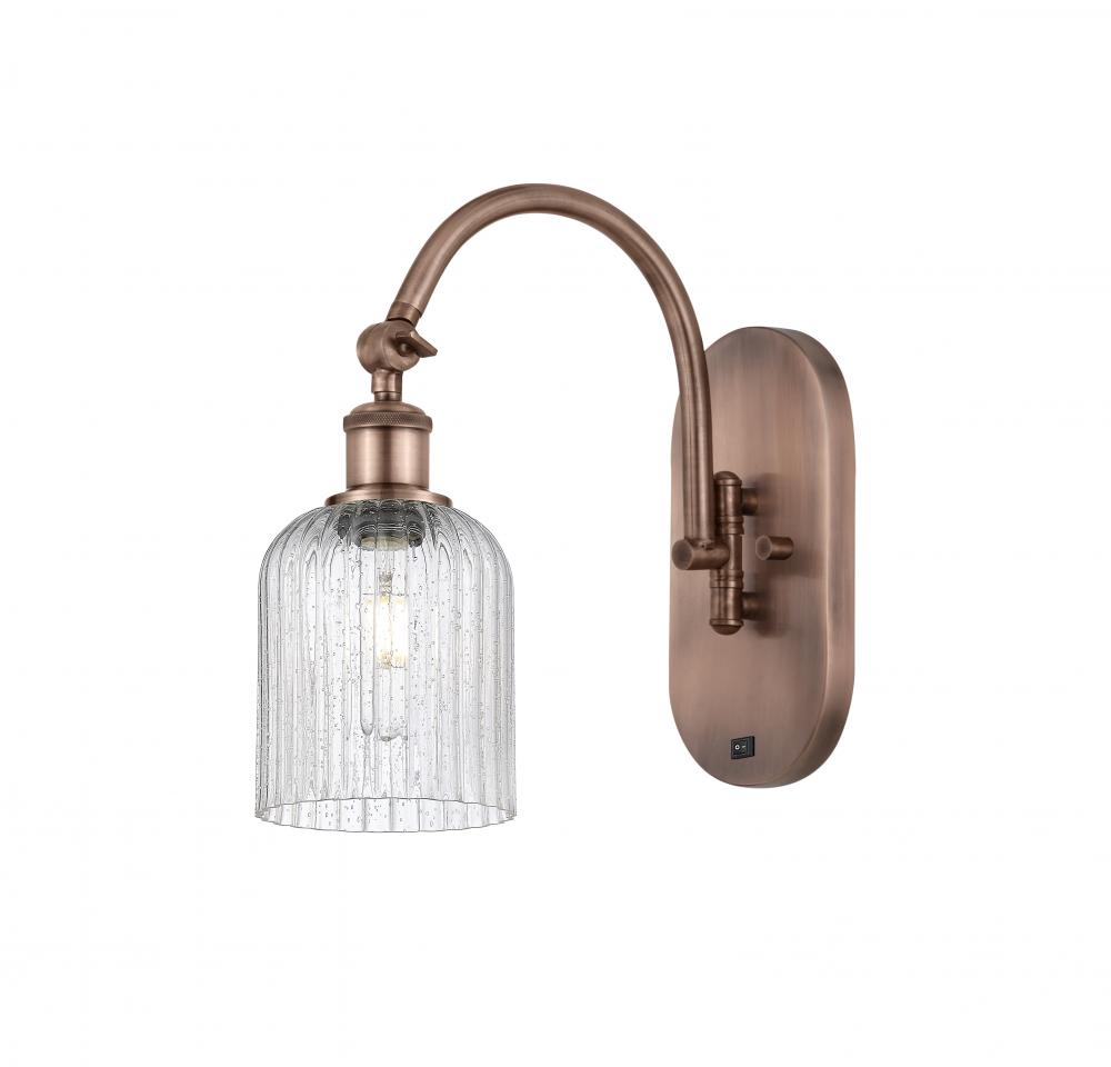 Bridal Veil - 1 Light - 5 inch - Antique Copper - Adjustable Swing Arm