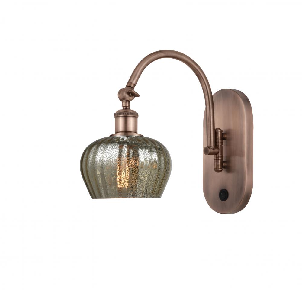 Fenton - 1 Light - 7 inch - Antique Copper - Adjustable Swing Arm