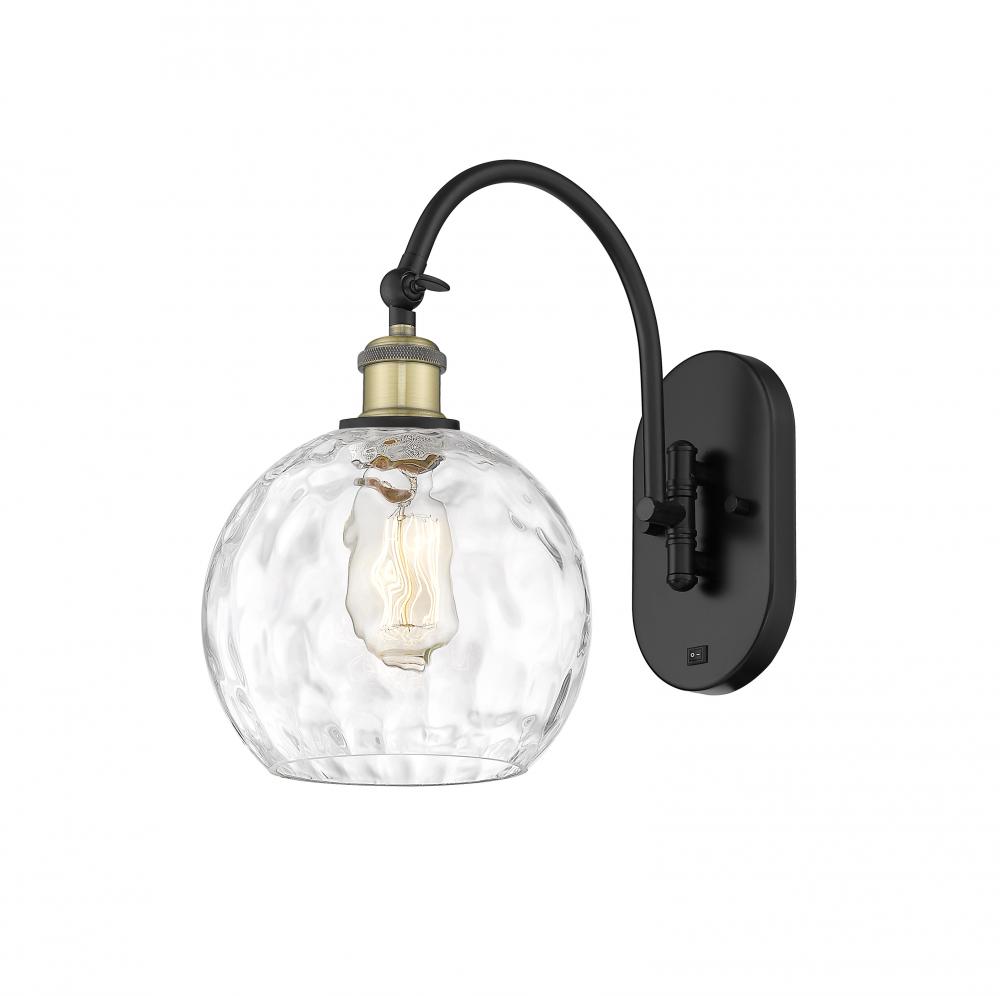 Athens Water Glass - 1 Light - 8 inch - Black Antique Brass - Adjustable Swing Arm