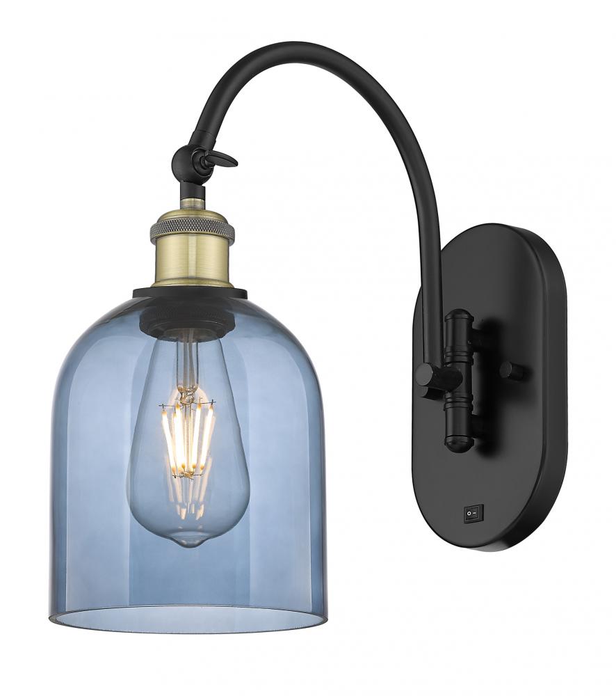 Bella - 1 Light - 6 inch - Black Antique Brass - Adjustable Swing Arm