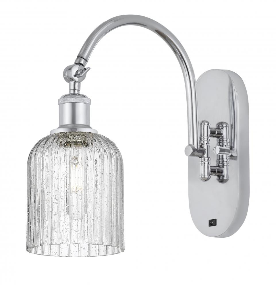 Bridal Veil - 1 Light - 5 inch - Polished Chrome - Adjustable Swing Arm
