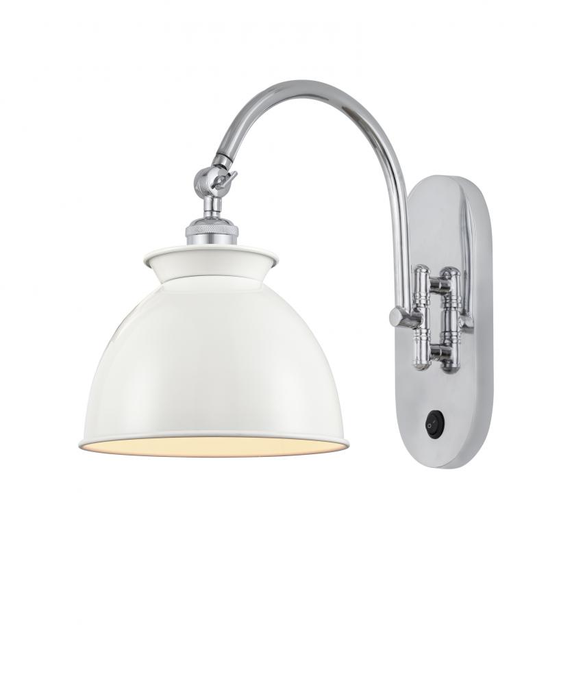 Adirondack - 1 Light - 8 inch - Polished Chrome - Adjustable Swing Arm
