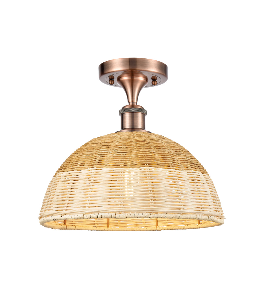 Bristol Natural II - 1 Light - 12 inch - Antique Copper - Semi-Flush Mount