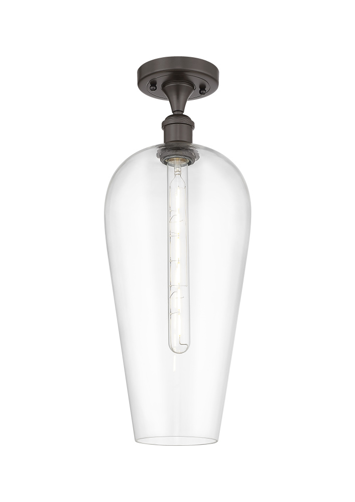 Chelsea - 1 Light - 8 inch - Polished Chrome - Semi-Flush Mount