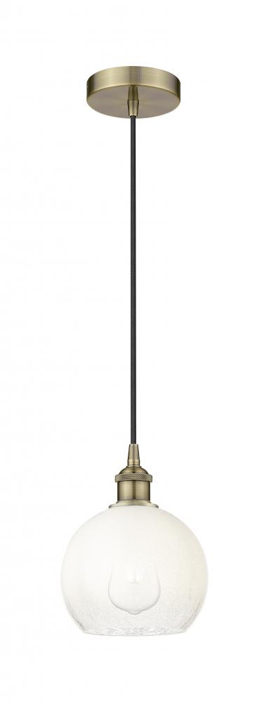 Brookhaven Globe - 1 Light - 8 inch - Antique Brass - Cord hung - Mini Pendant